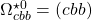 \Omega_{cbb}^{\star 0}=(cbb)