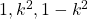 1, k^2, 1-k^2