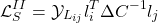 \begin{equation*} \mathcal{L}_S^{II}=\mathcal{Y}_{L_{ij}}l_i^ T\Delta C^{-1}l_j \end{equation*}