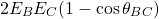 \[ 2 E_B E_C (1 -\cos \theta_{BC})\]