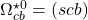\Omega_{cb}^{\star 0}=(scb)