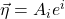 \vec{\eta}=A_ie^i