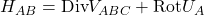 H_{AB}=\mbox{Div}V_{ABC}+\mbox{Rot}U_A