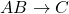 AB\rightarrow C