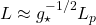 L\approx g_\star^{-1/2}L_p