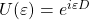 U(\varepsilon)=e^{i\varepsilon D}