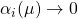 \alpha _i(\mu)\rightarrow 0
