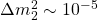\Delta m^2_2\sim 10^{-5}