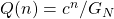 Q(n)=c^n/G_N