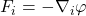 F_i=-\nabla_i \varphi