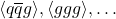 \langle q\overline{q}g\rangle, \langle ggg\rangle,\ldots