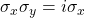 \sigma_x\sigma_y=i\sigma_x