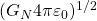 (G_N4\pi\varepsilon_0)^{1/2}