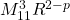 M_{11}^3R^{2-p}
