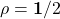 \rho=\mathbf{1}/2