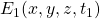 E_1(x,y,z,t_1)