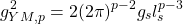 \[g_{YM,p}^2=2(2\pi)^{p-2}g_sl_s^{p-3}\]