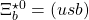 \Xi^{\star 0}_{b}=(usb)