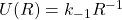 U(R)=k_{-1}R^{-1}