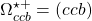 \Omega_{ccb}^{\star +}=(ccb)