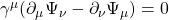 \gamma ^\mu (\partial _\mu \Psi_\nu -\partial_\nu\Psi_\mu)=0