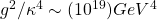 g^2/\kappa^4\sim (10^{19})GeV^4