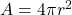 A=4\pi r^2