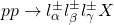 pp\rightarrow l_\alpha^\pm l_\beta^\pm l_\gamma ^\pm X