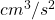 cm^3/s^2