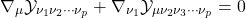 \begin{equation*} \nabla_{\mu} \mathcal{Y}_{\nu_1\nu_2\cdots\nu_p}+\nabla_{\nu_1}\mathcal{Y}_{\mu\nu_2\nu_3\cdots\nu_p}=0 \end{equation*}