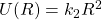 U(R)=k_2R^2