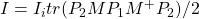 I=I_itr(P_2MP_1M^+P_2)/2