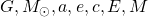 G, M_\odot, a, e, c, E, M