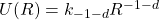 U(R)=k_{-1-d}R^{-1-d}
