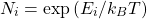 \[N_i=\exp\left(E_i/k_BT\right)\]