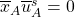 \overline{x}_A\overline{u}_A^s=0