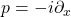 p=-i\partial_x