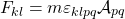 \begin{equation*} F_{kl}=m\varepsilon_{klpq}\mathcal{A}_{pq} \end{equation*}