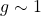 g\sim 1