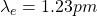 \lambda_e=1.23pm