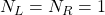 N_L=N_R=1