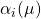 \alpha _i(\mu)