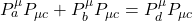 P^\mu_a P_{\mu c}+P^\mu_bP_{\mu c}=P^\mu_dP_{\mu c}
