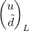 \begin{pmatrix}u \\ \tilde{d}\end{pmatrix}_L