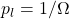 p_l=1/\Omega