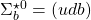 \Sigma_b^{\star 0}=(udb)