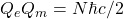 Q_eQ_m=N\hbar c/2