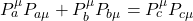P^\mu_a P_{a\mu}+P^\mu_b P_{b\mu}=P^\mu_c P_{c\mu}