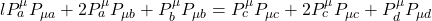 l P^\mu_aP_{\mu a}+2P^\mu_aP_{\mu b}+P^\mu_bP_{\mu b}=P^\mu_cP_{\mu c}+2P^\mu_cP_{\mu c}+P^\mu_dP_{\mu d}