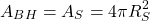 \[A_{BH}=A_S=4\pi R_S^2\]